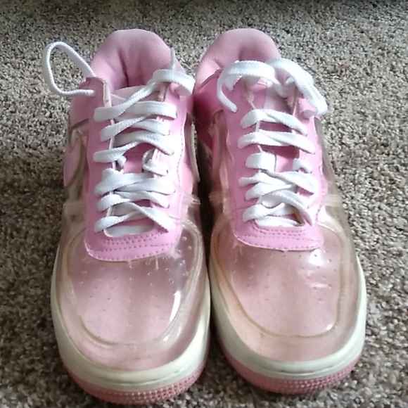 pink clear nikes